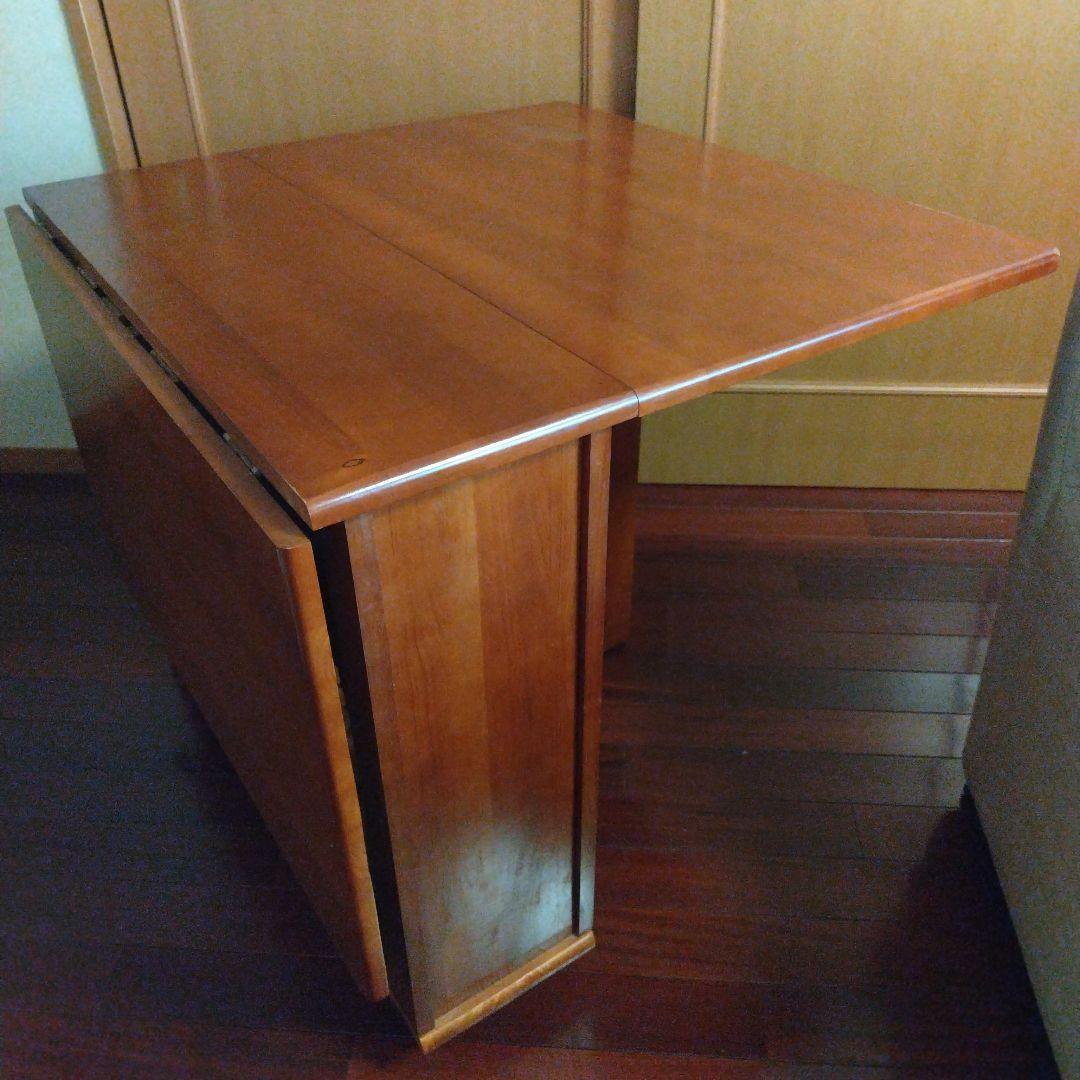 【ひよひよ】天然木 折りたたみ式 バタフライ ダイニングテーブル 送料無料