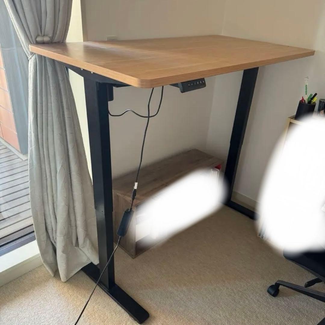 でん　港区引取限定: Flexispot 昇降式木目調パソコンデスク