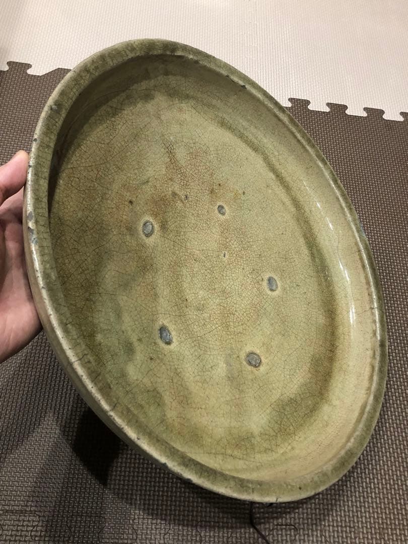 石皿。古瀬戸 。大皿。骨董品。古美術。希少品。舊家藏出。江戸時代