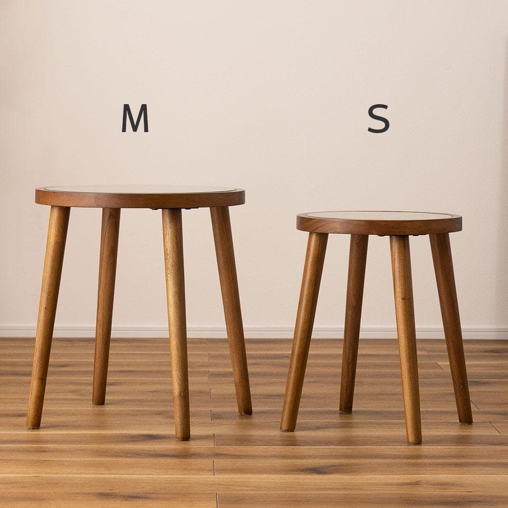 新品 送料込み ラタン ラウンド サイドテーブル S 35×45cm