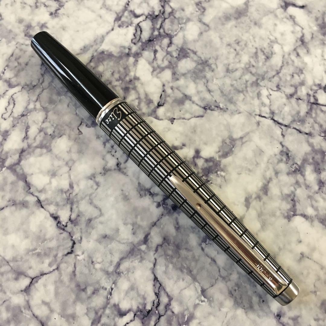 #0198 オーバーホール済み 万年筆 パイロット PILOT 格子 18k