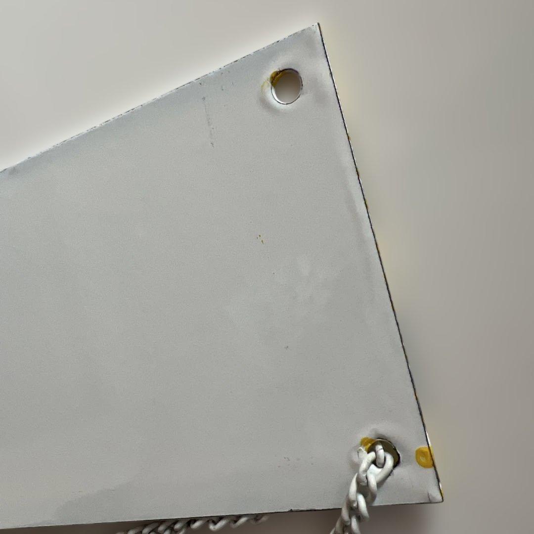 標記板 鉄道 廃品 鉄板チェーン付き