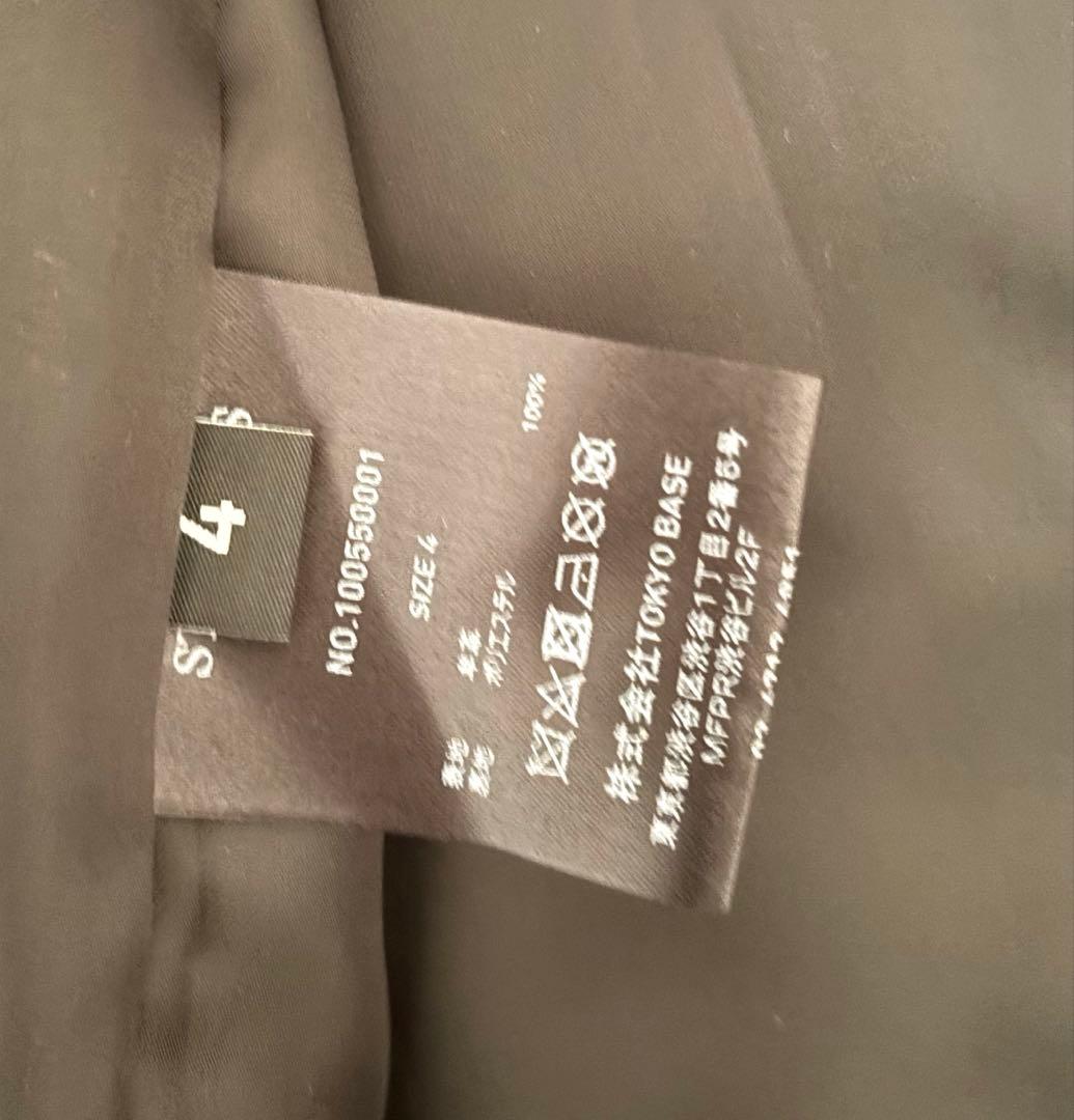 STUDIOUS シングルライダースジャケット ブラック サイズ4 羊皮