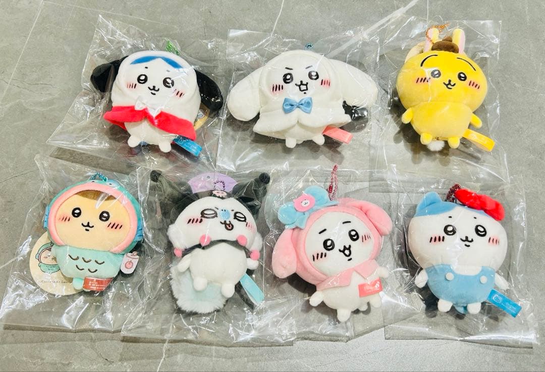 ちいかわ サンリオぷちミニマスコット 7点コンプセット+おかいもトートバッグ