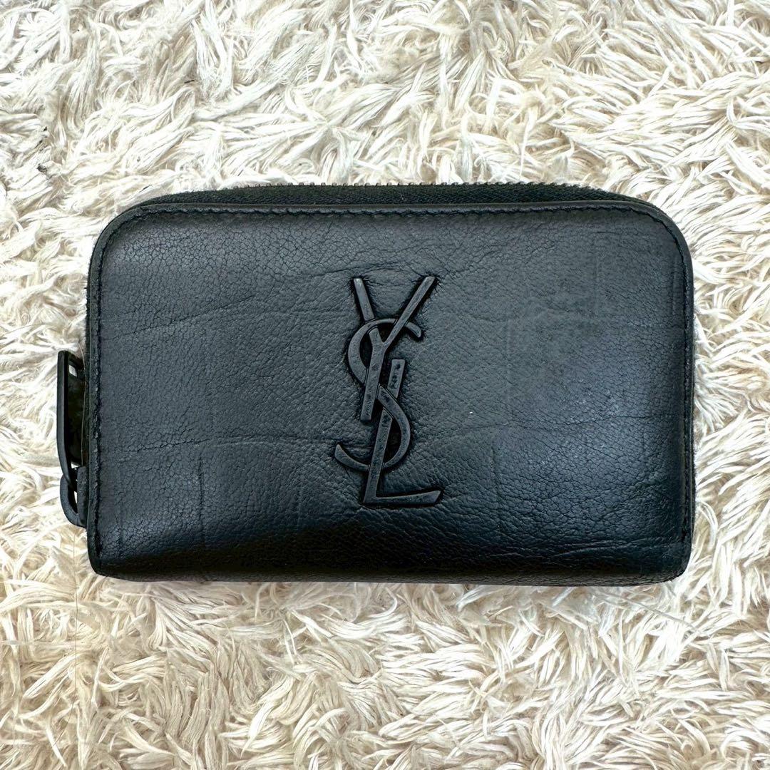 【美品】サンローラン ケース 小銭入れ ブラック YSL 付属品完備