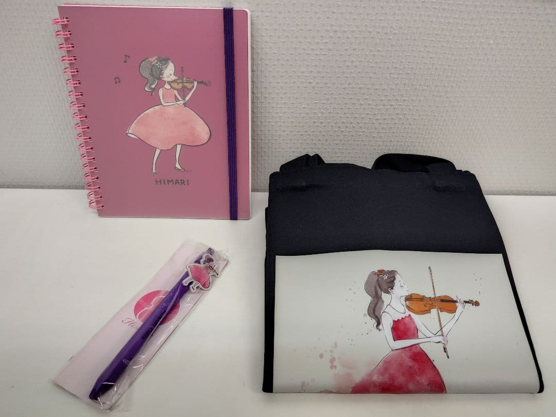 ヴァイオリン HIMARI グッズ 3点 トートバッグ 手帳 ボールペン