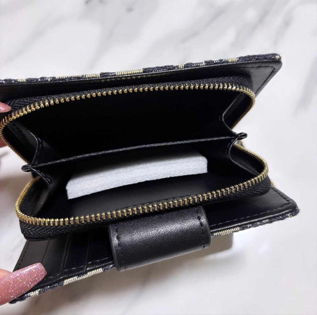 【✨新品未使用✨】Dior 二つ折り財布 ネイビー/ブラック 新品未使用