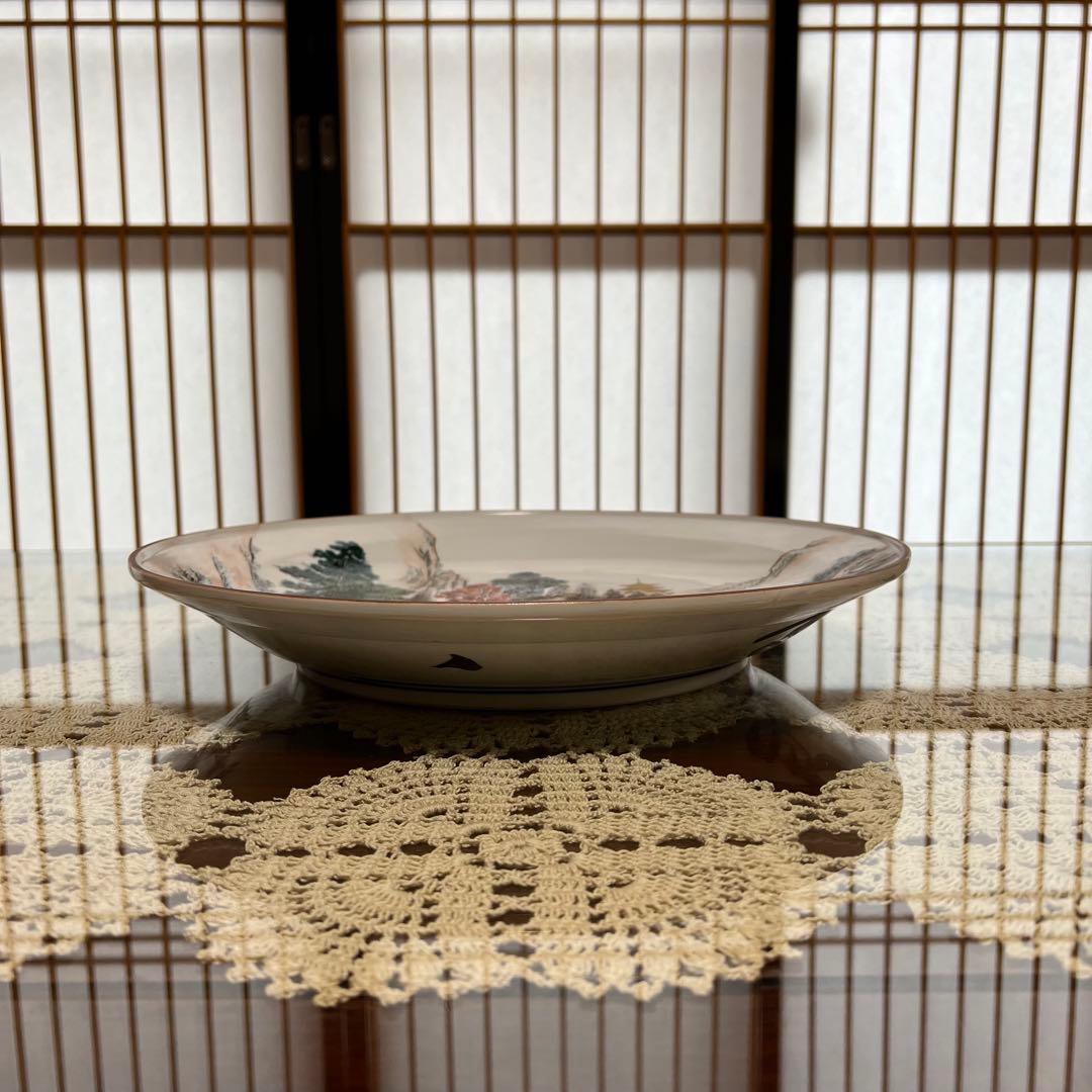 新品未使用 仙景 飾皿 大皿 共箱 直径37cm