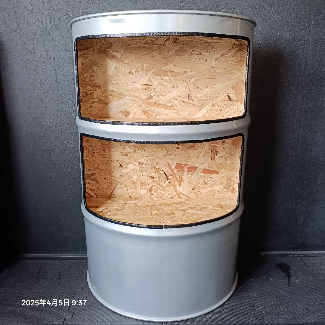 ドラム缶remakeBOXアート！シルバー