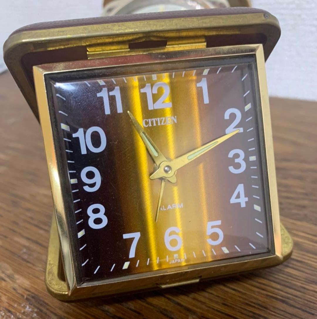 レア　ヴィンテージトラベルクロック置時計　ミッドセンチュリー