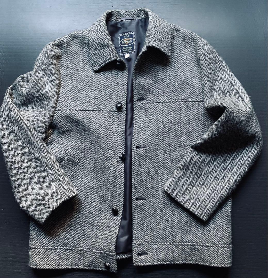 Brown’s ヘリンボーンジャケット　ハリスツイード生地の英国製　カスタム品