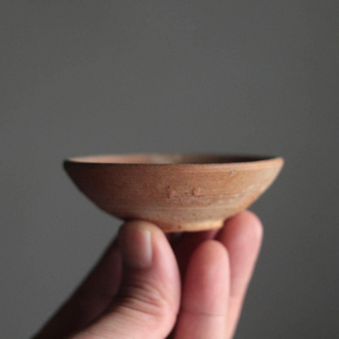 赤あがり 李朝 平盃 朝鮮美術 古美術 古道具 アンティーク 盃 ぐい呑み