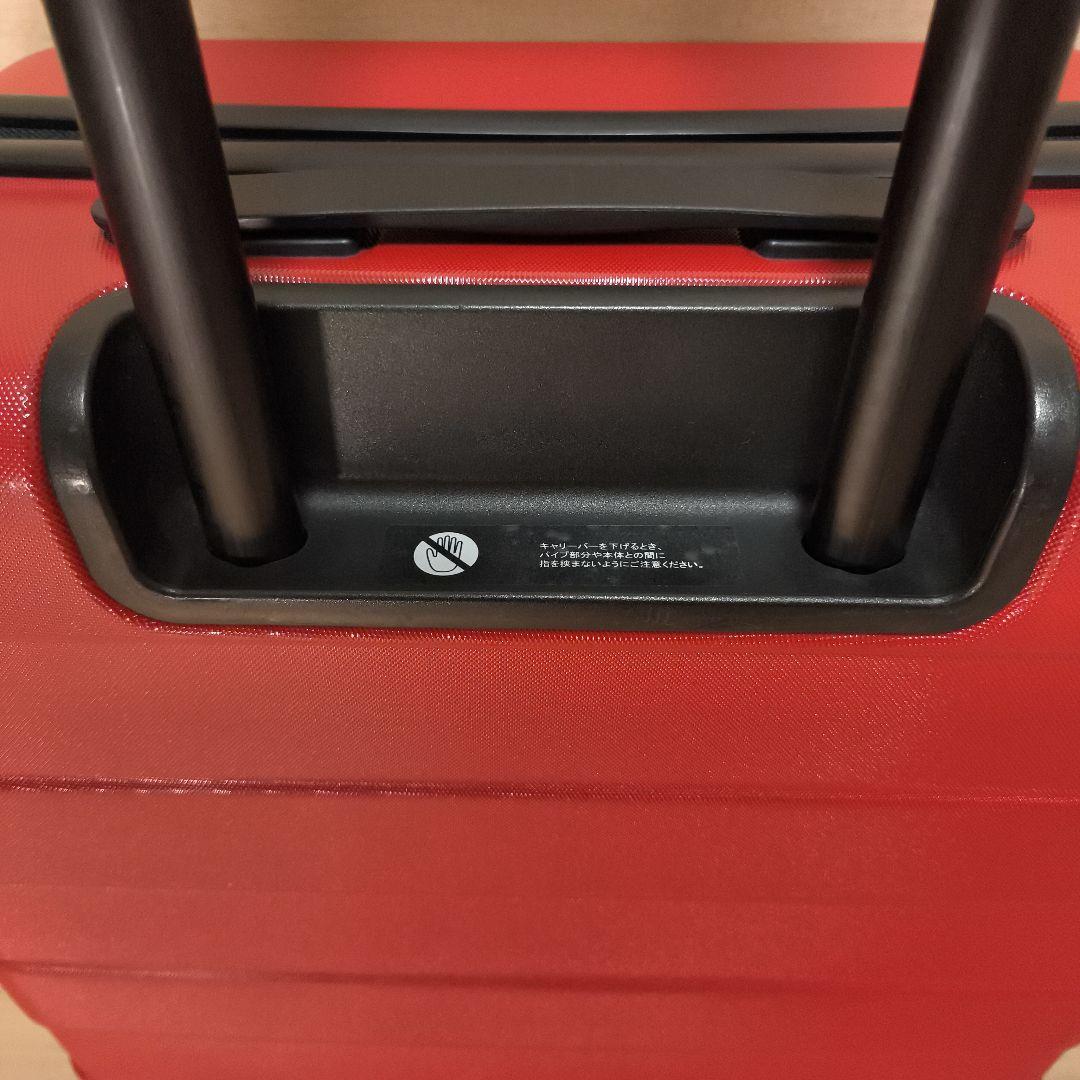無印良品 スーツケース 赤 MUJI TSAロック 4輪 廃盤 軽量鍵付　75L
