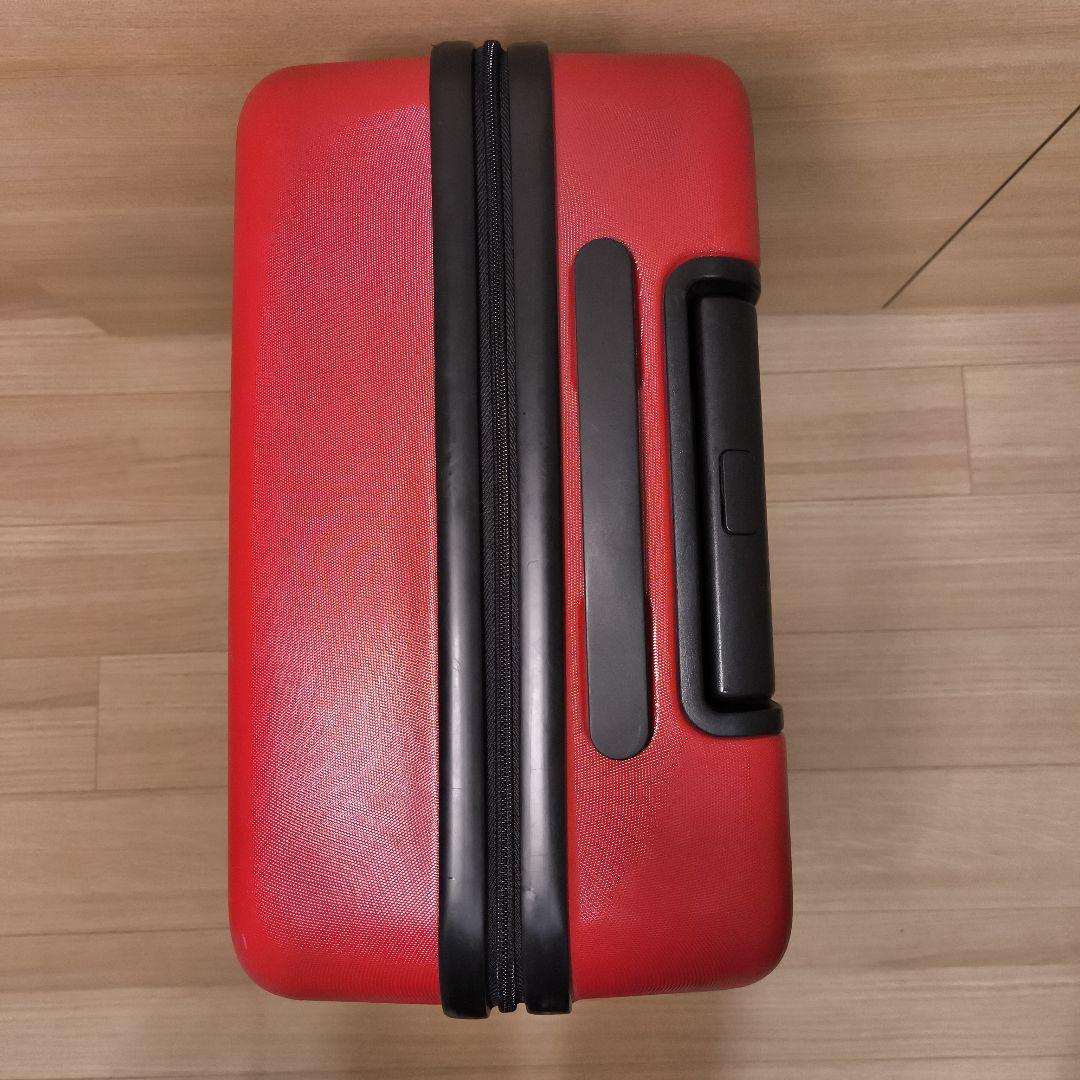 無印良品 スーツケース 赤 MUJI TSAロック 4輪 廃盤 軽量鍵付　75L