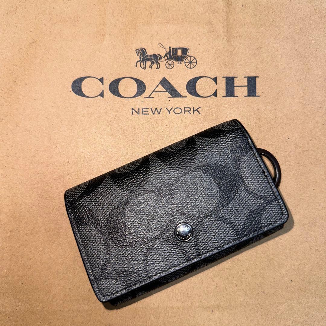 COACH キーケース レザー ブラック コーチ 新品未使用品