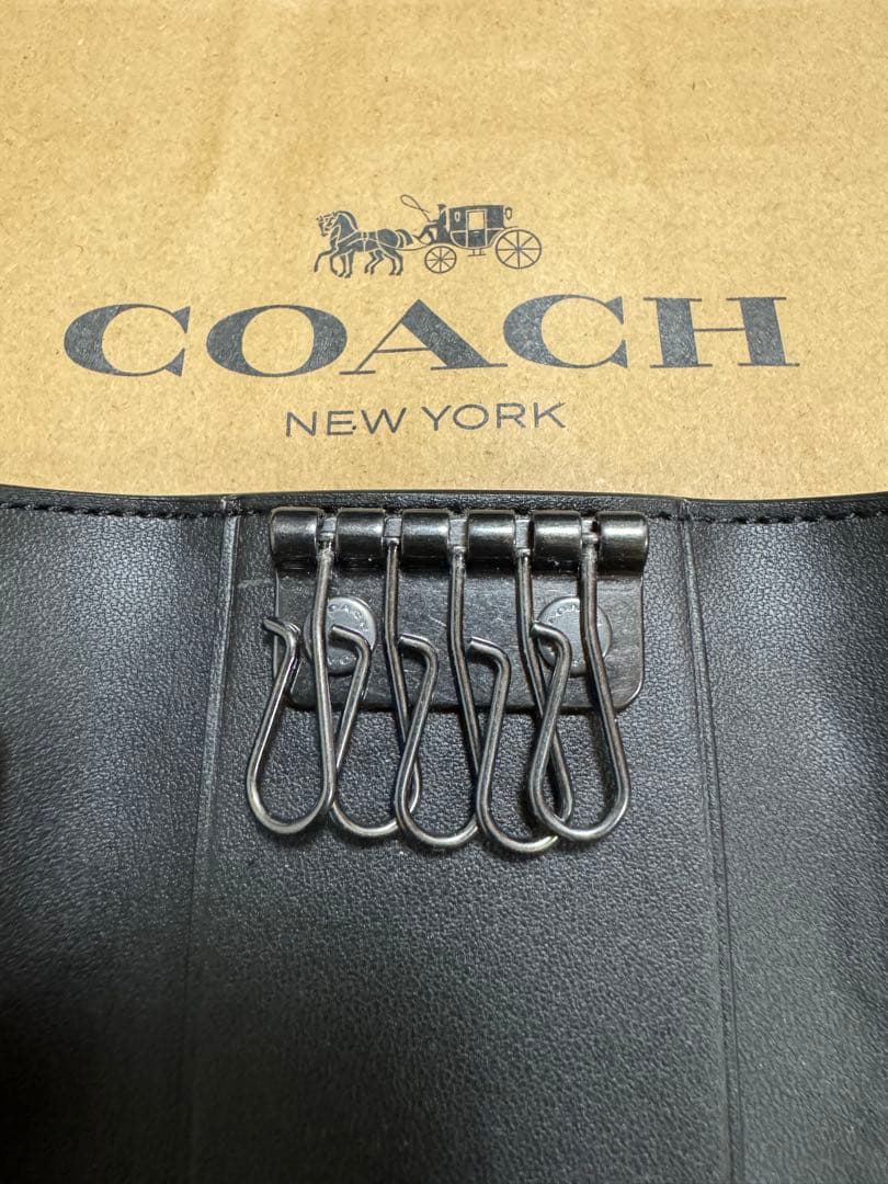 COACH キーケース レザー ブラック コーチ 新品未使用品