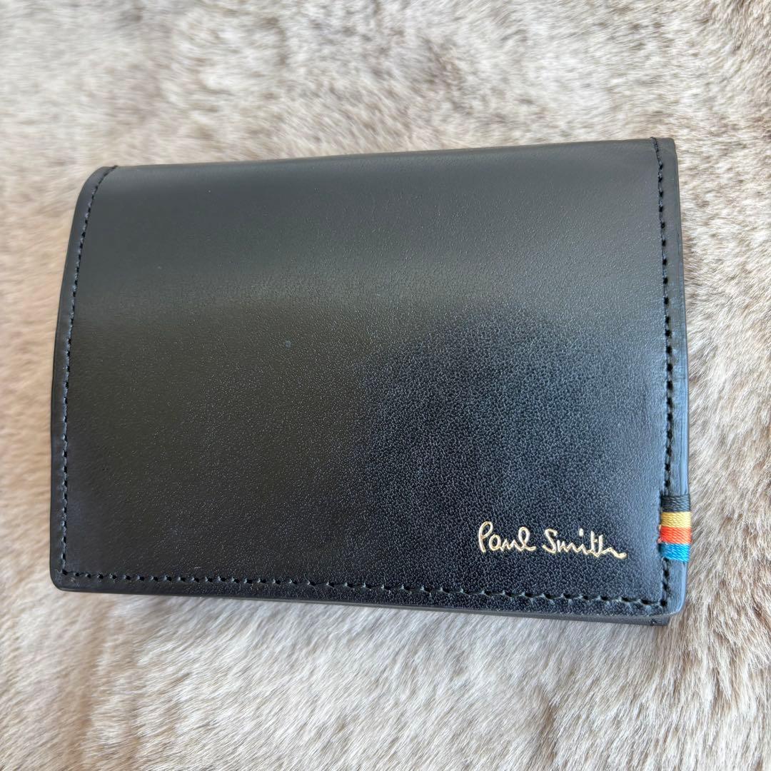 ★新品未使用　ポールスミス 黒 レザーケース　牛革