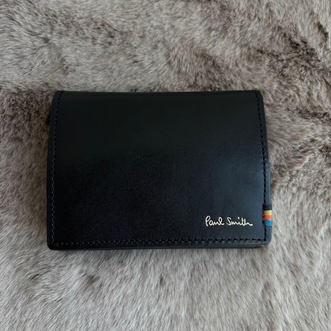★新品未使用　ポールスミス 黒 レザーケース　牛革