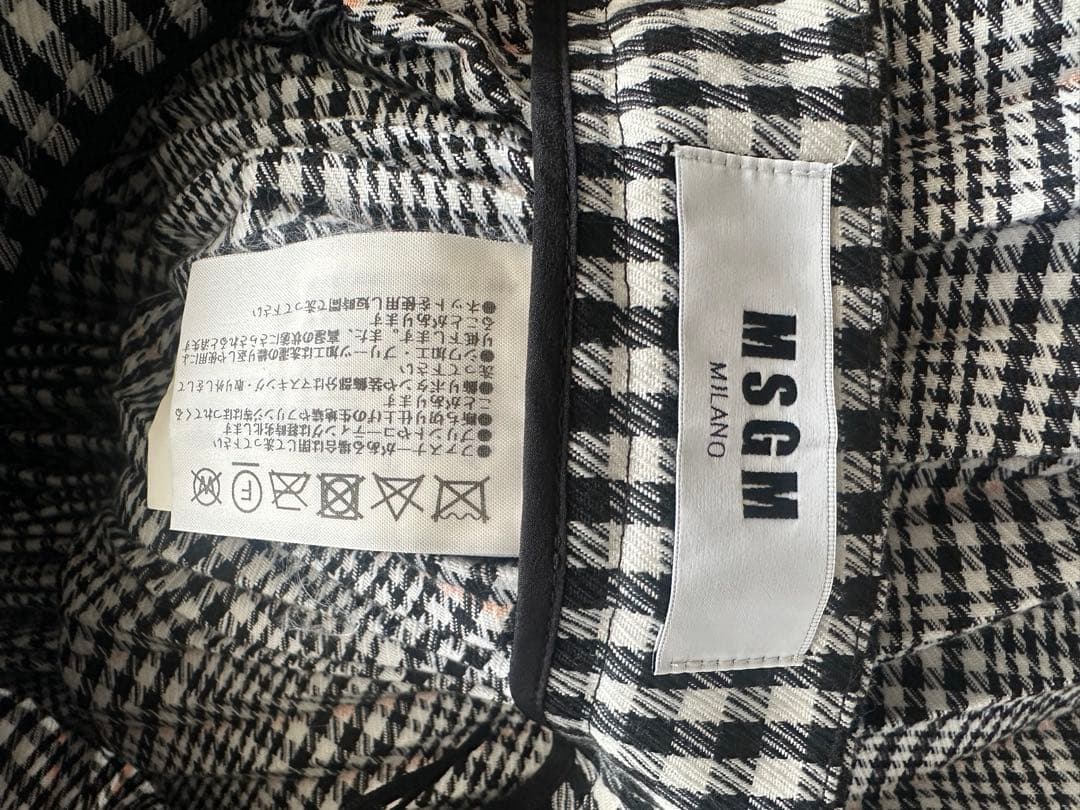 msgm スカート　チェック