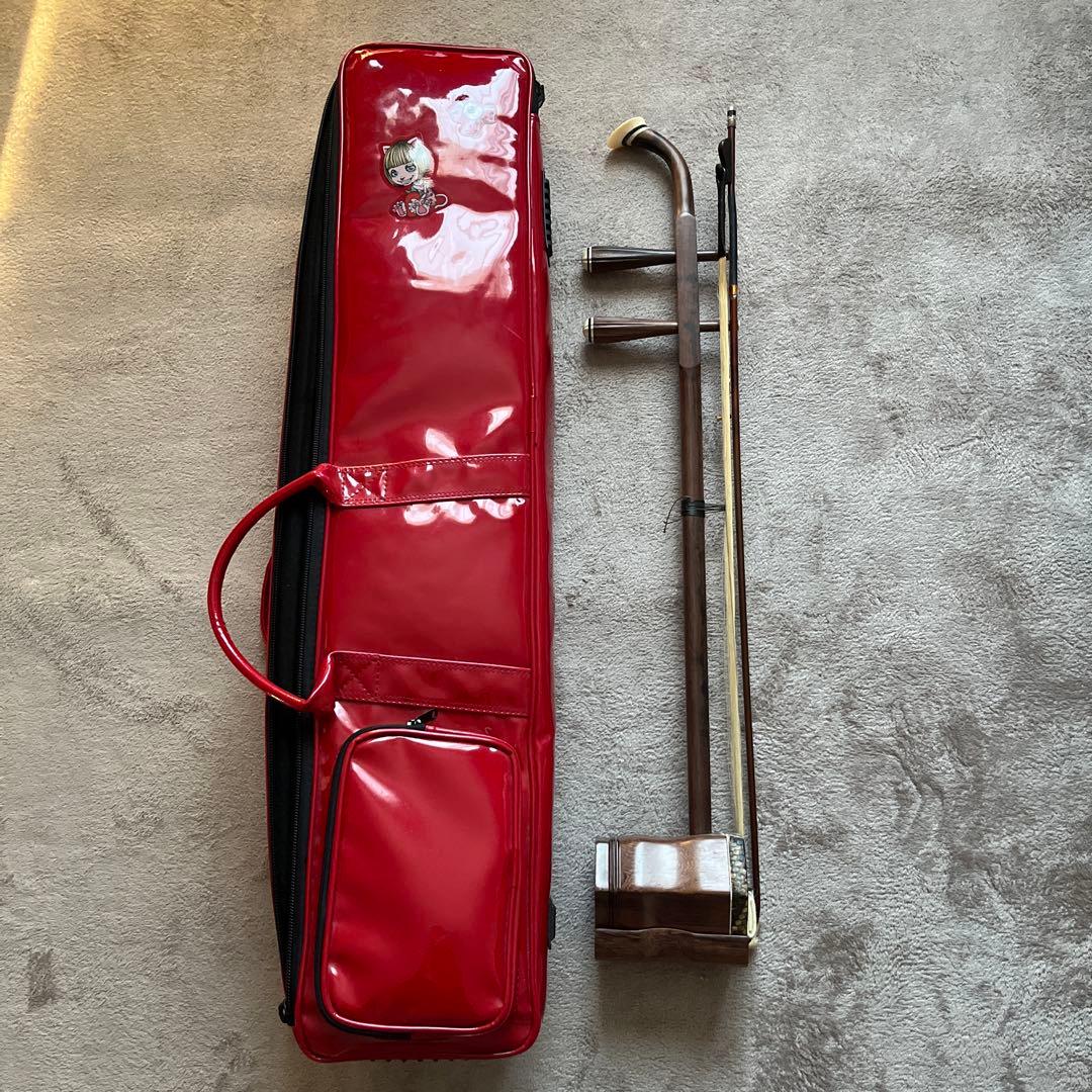 中国謹製　古月琴坊　ニ胡　専用ケース　セット