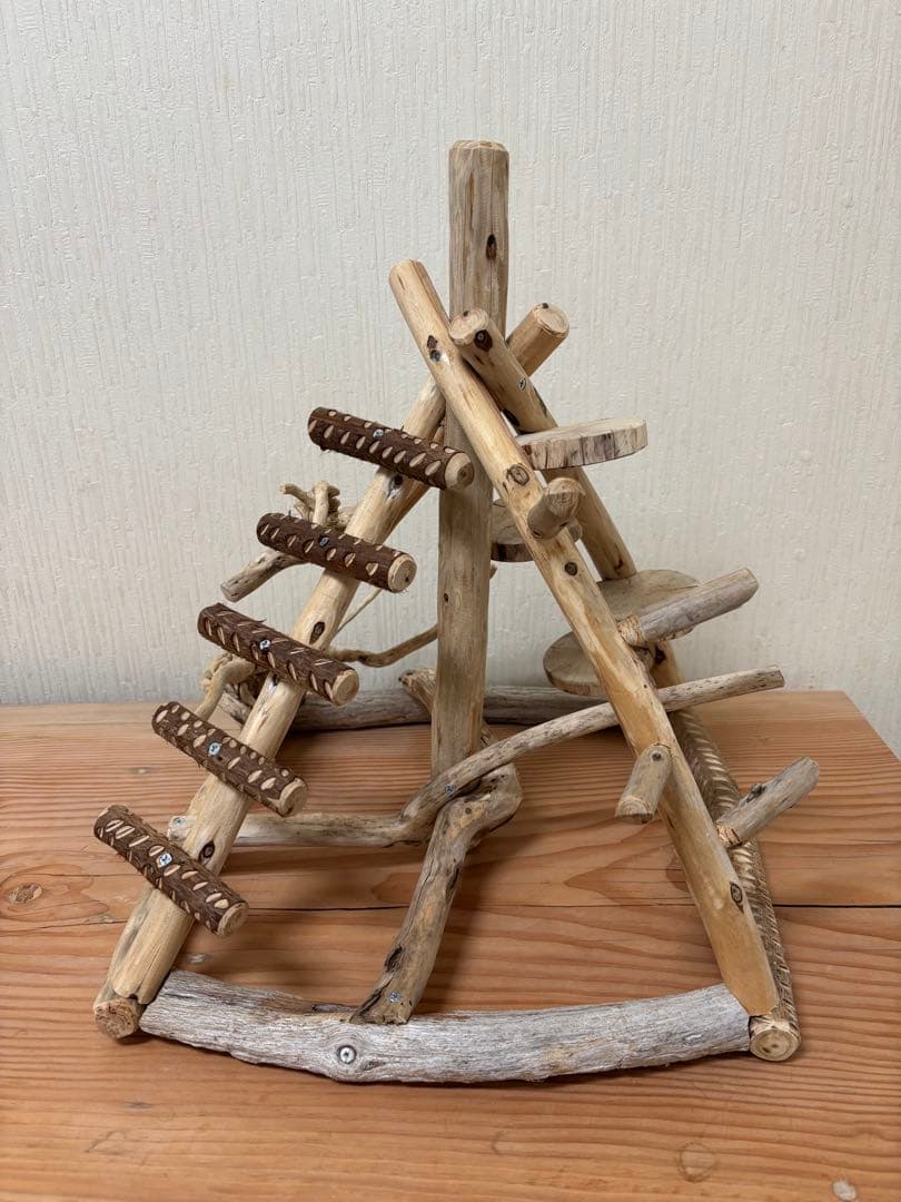 鳥インコ止まり木 流木吊り下げ式バードアスレチックバードジムバードトイパーチ