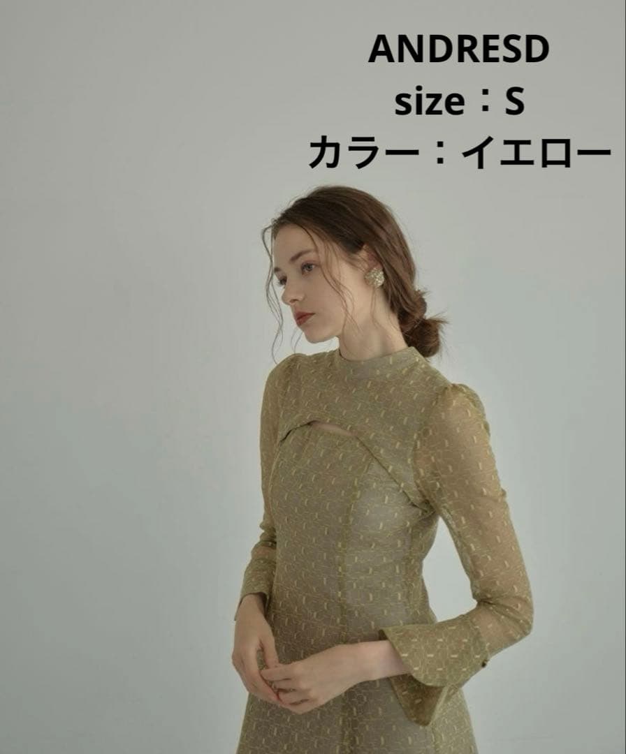 ANDRESD 【 back open geometric dress 】