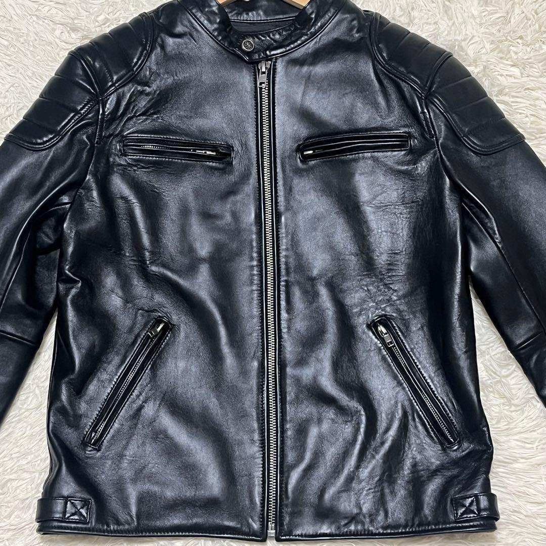 ✨新品 未使用✨ FORTIME ライダース ジャケット ラムレザー 羊革 XL