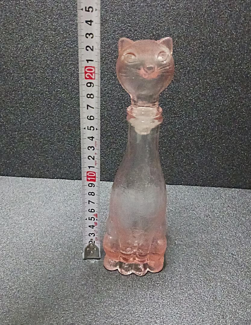 【アンティーク】 イタリア ドマン 猫 ピンク 水差し 置物 【希少】