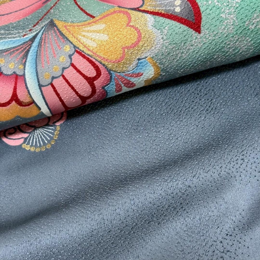 KN3884 振袖 身丈166.5cm 正絹 着物 成人式 トールサイズ