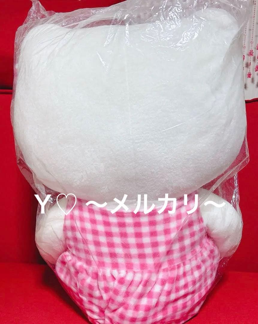 激レア 超希少 ハローキティ キティちゃん 特大 ギンガムイチゴ LLぬいぐるみ
