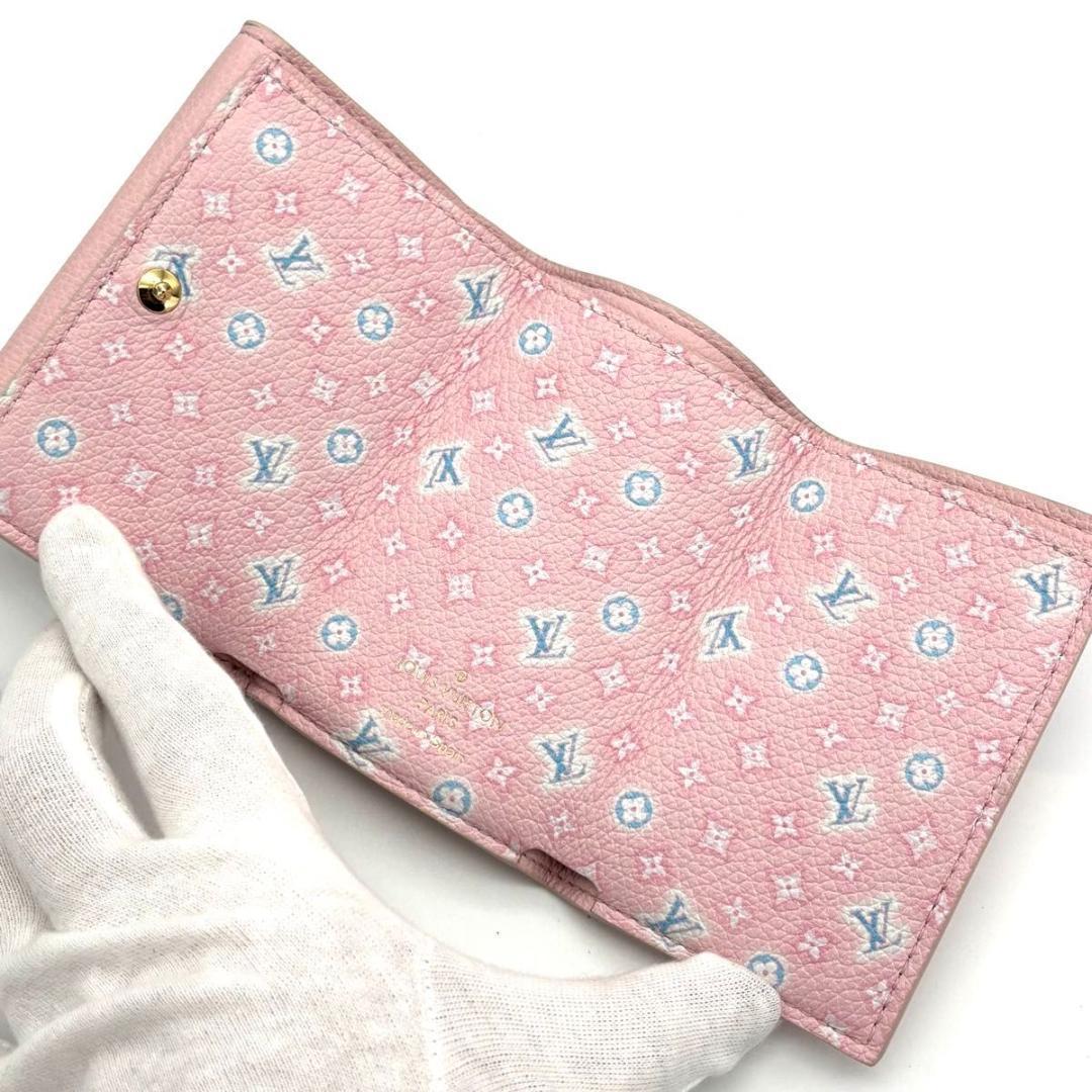 【日本限定】ルイヴィトン ポルトフォイユ ロックミニ 三つ折り財布 ピンク 希少