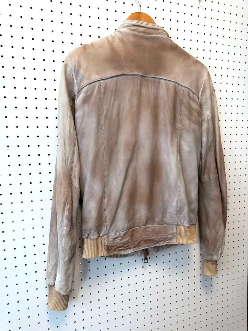 ロンハーマンMEATPACKING D シングルライダースジャケット ベージュM