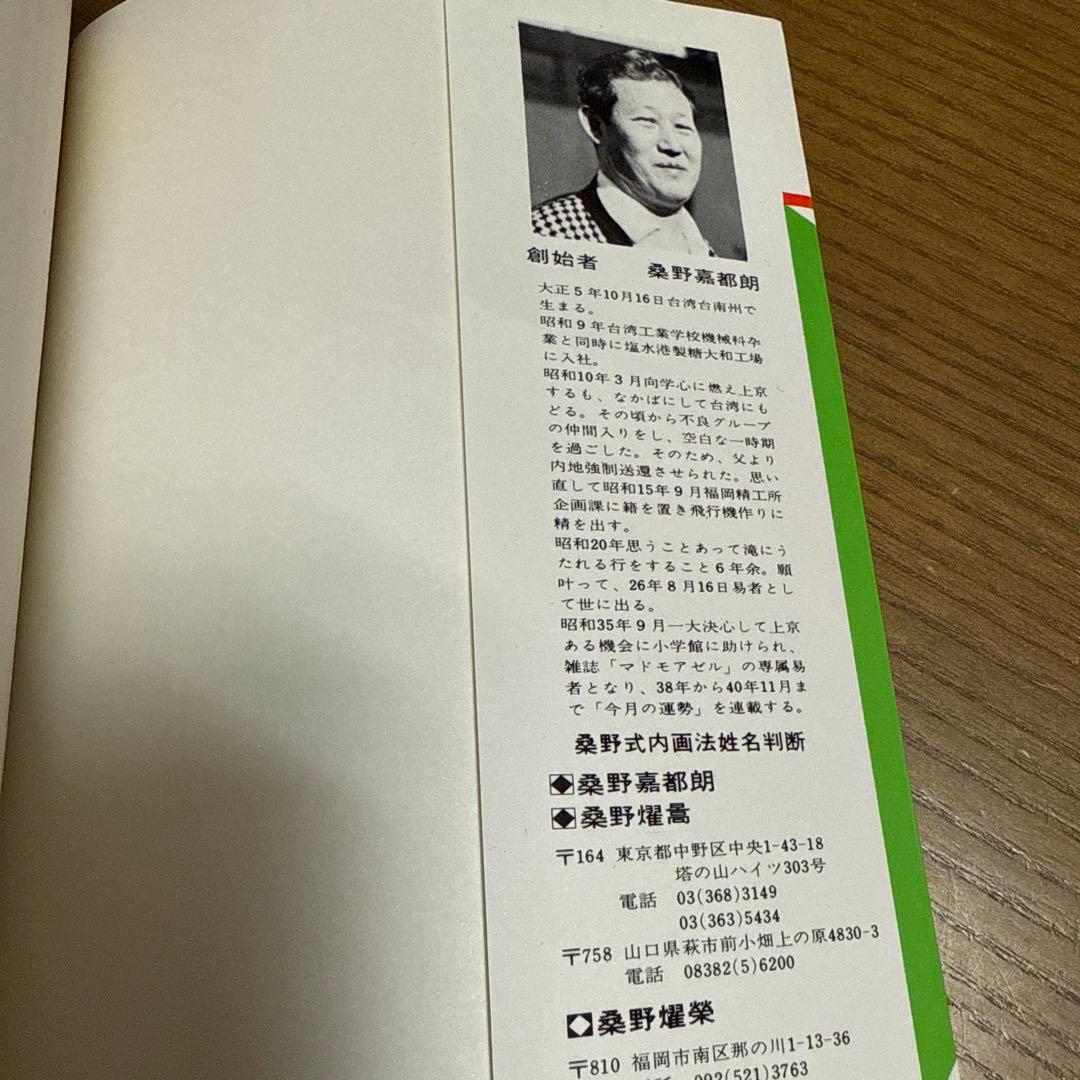 希少！桑野式創始者！桑野式　新しい姓名判断　桑野 嘉都郎