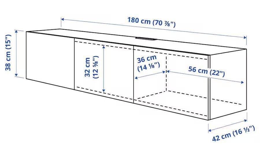 (kページ)IKEA BESTÅ ベストー ガラス天板テレビ台