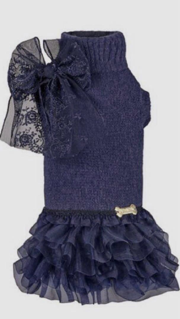 【新品未着用】for pets only ニットチュールワンピース M