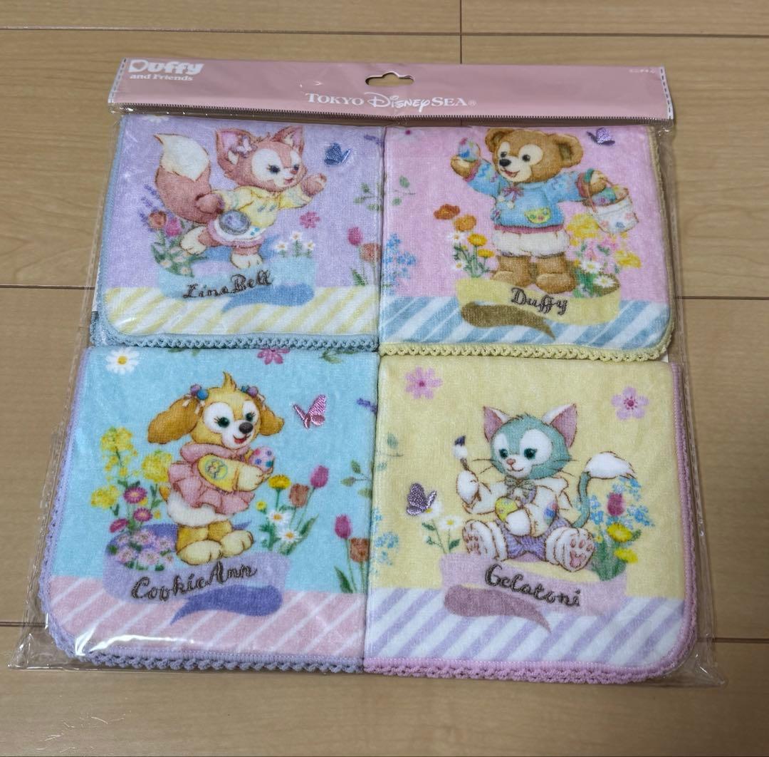 ディズニーシー　ダッフィー＆フレンズ タオル3点＋ハット 新品4点セット