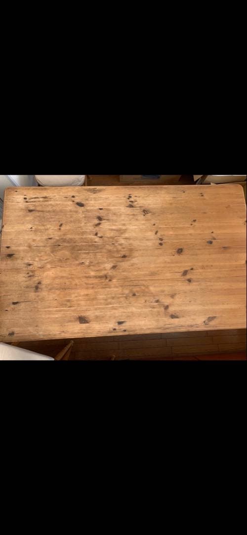 パイン材ダイニングテーブルセット　　　引き出し付き　アンティーク　オールドパイン