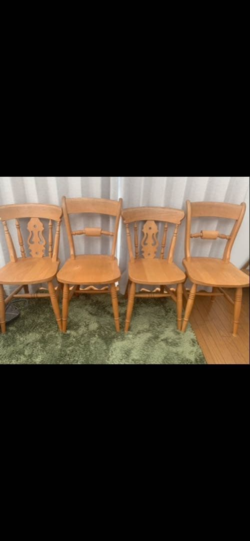 パイン材ダイニングテーブルセット　　　引き出し付き　アンティーク　オールドパイン