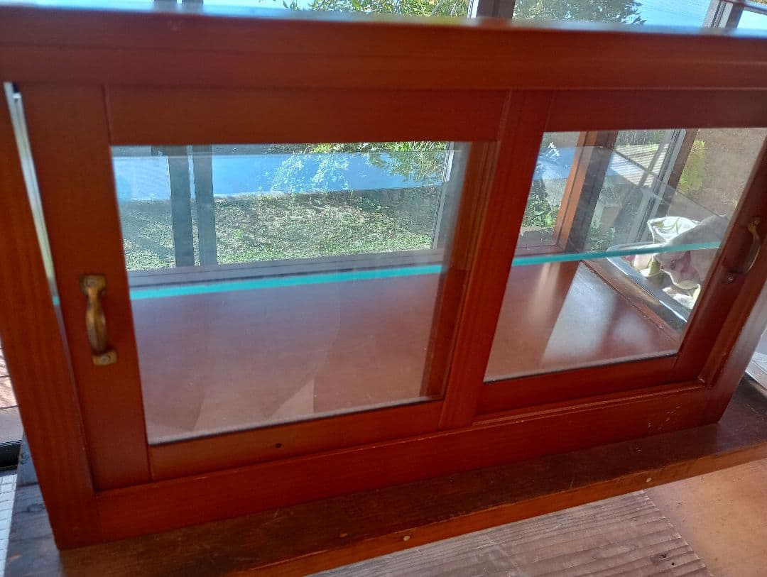 木製ガラスディスプレイケース 2段