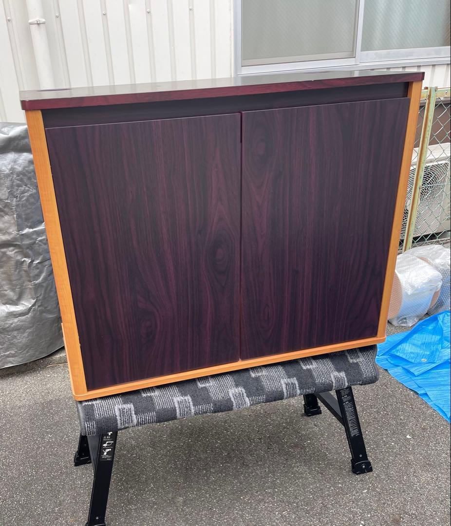 水槽台・キャビネット ダークブラウン/ライトブラウン