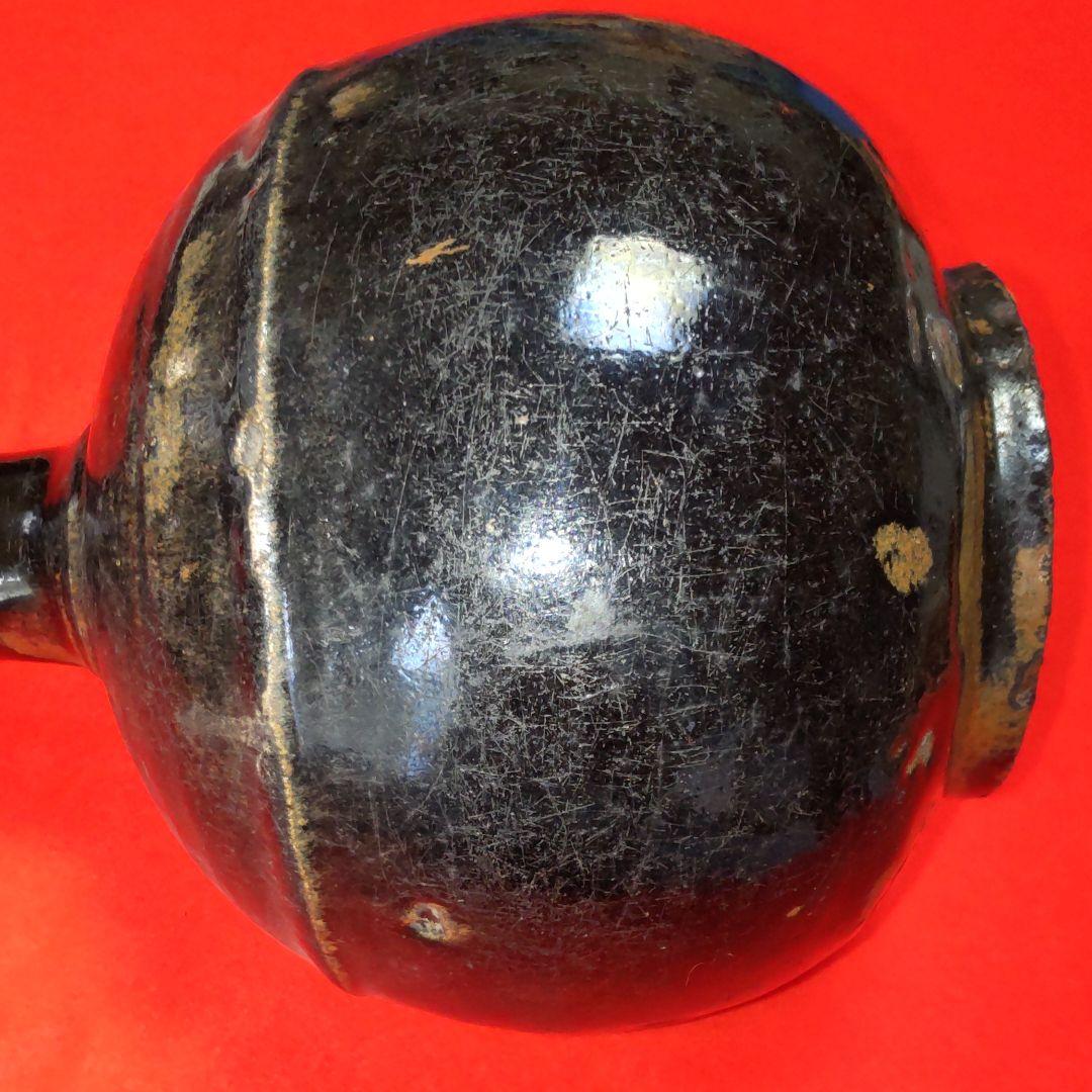 李朝初期黒釉徳利