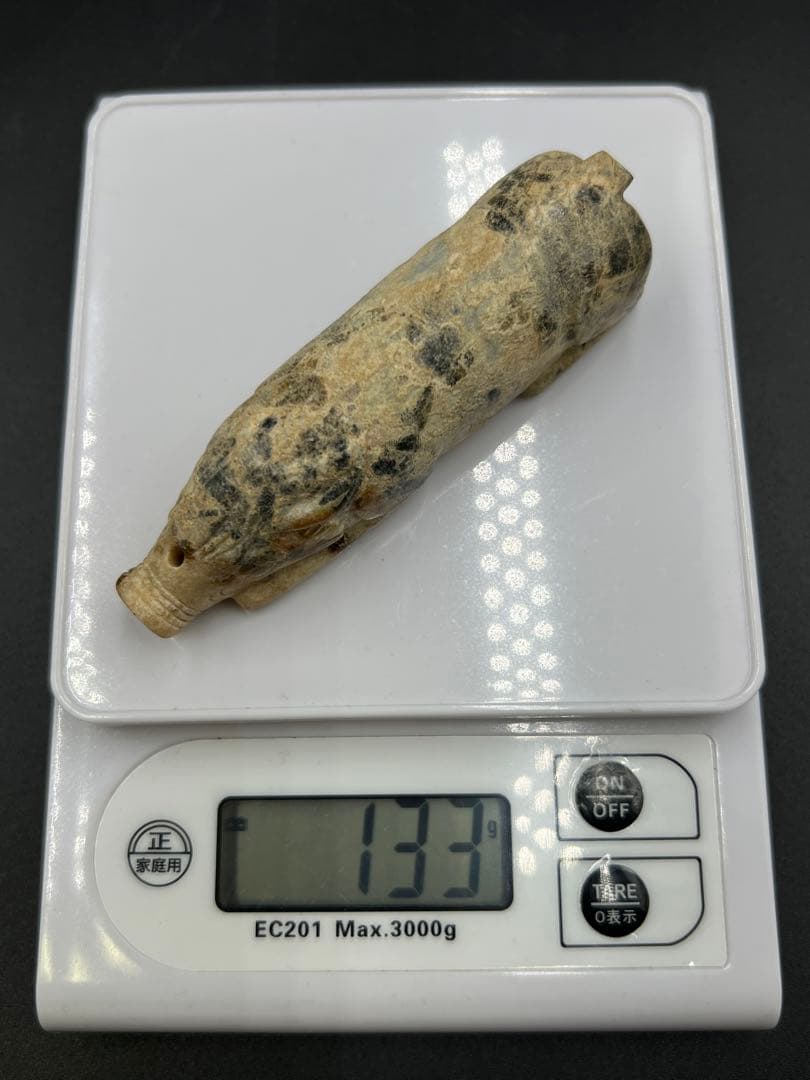 中国時代石握猪 古玉猪握 共箱 骨董 玉製品 中国古美術 重133g