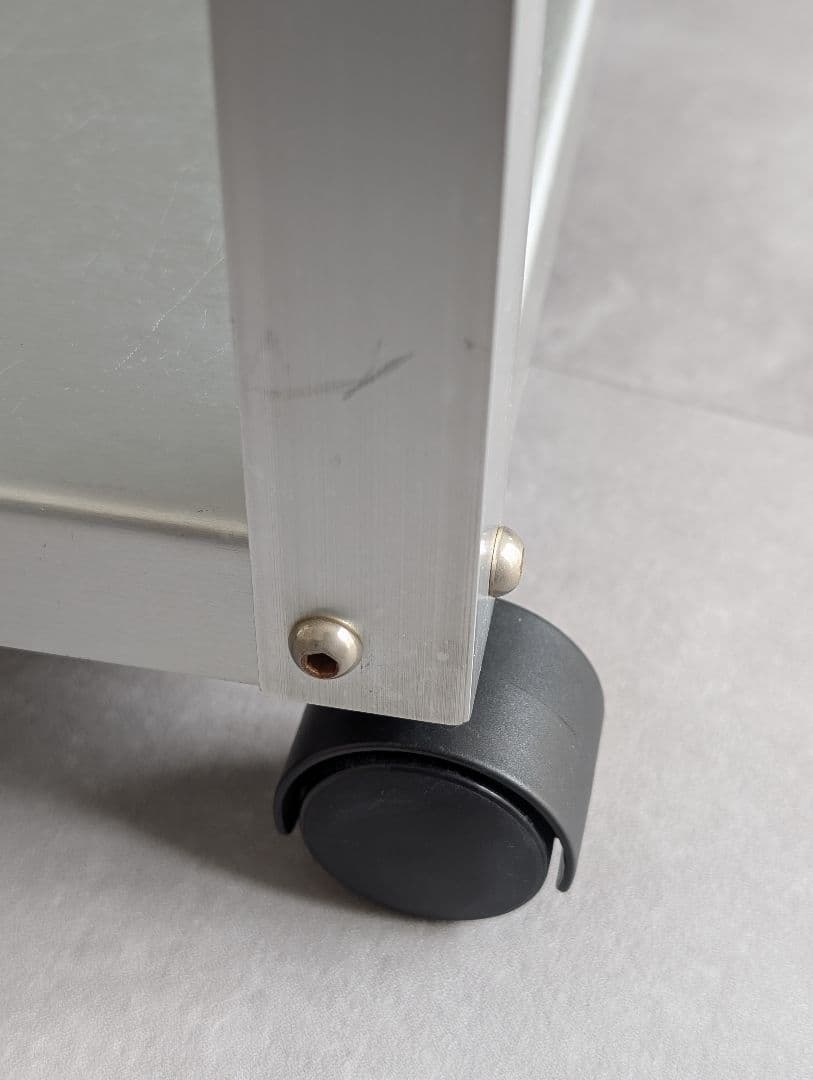 2000's 廃盤/無印良品 アルミサイドテーブルワゴン 鈴木敏彦デザイン