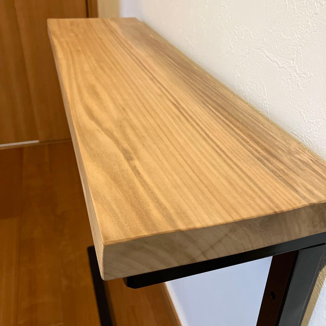 木製(カツラの木)天板のサイドテーブル