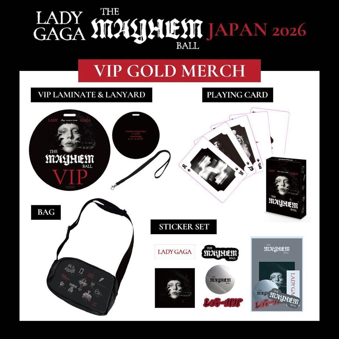 レディ　ガガ　LADY GAGA GOLD VIP グッズ　フルセット