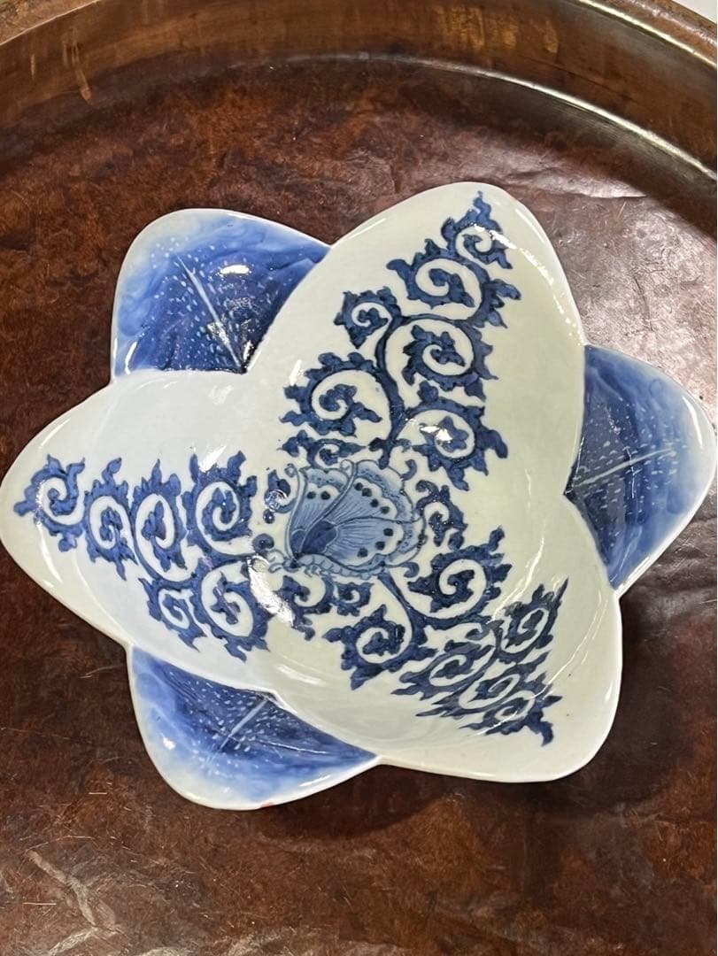 古伊万里　蝶　唐草　無傷完品　蛸唐草　花唐草　藍九谷　柿右衛門　染付