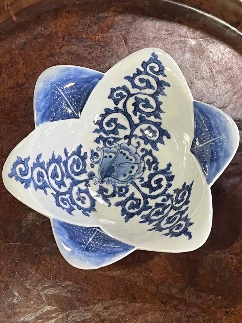 古伊万里　蝶　唐草　無傷完品　蛸唐草　花唐草　藍九谷　柿右衛門　染付