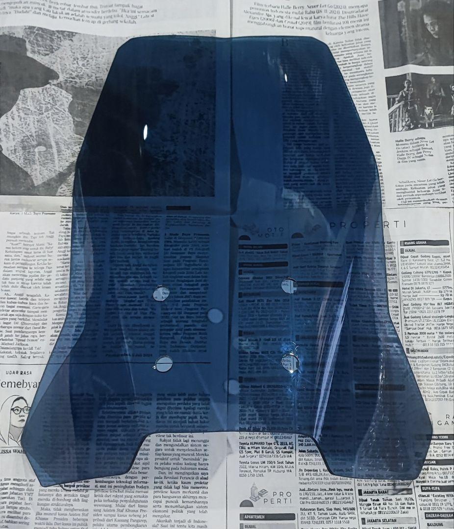 VStrom ロングシールド クリア3 Vストローム250SX+油温計