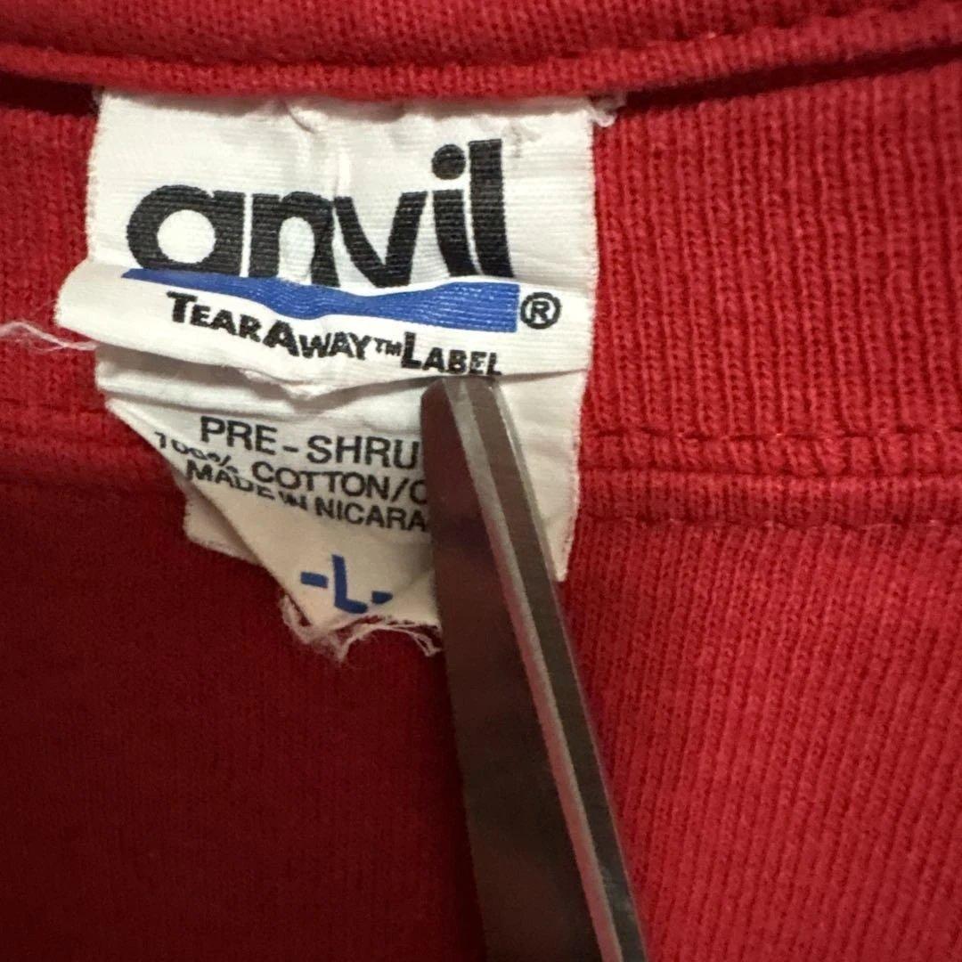 NIRVANA ニルバーナ　ロゴ　ギターTシャツ　赤　Lサイズ