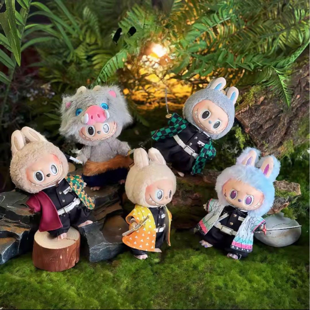 Labubuラブブ 15〜17cm用 和風隊服風コスチューム 8点セット